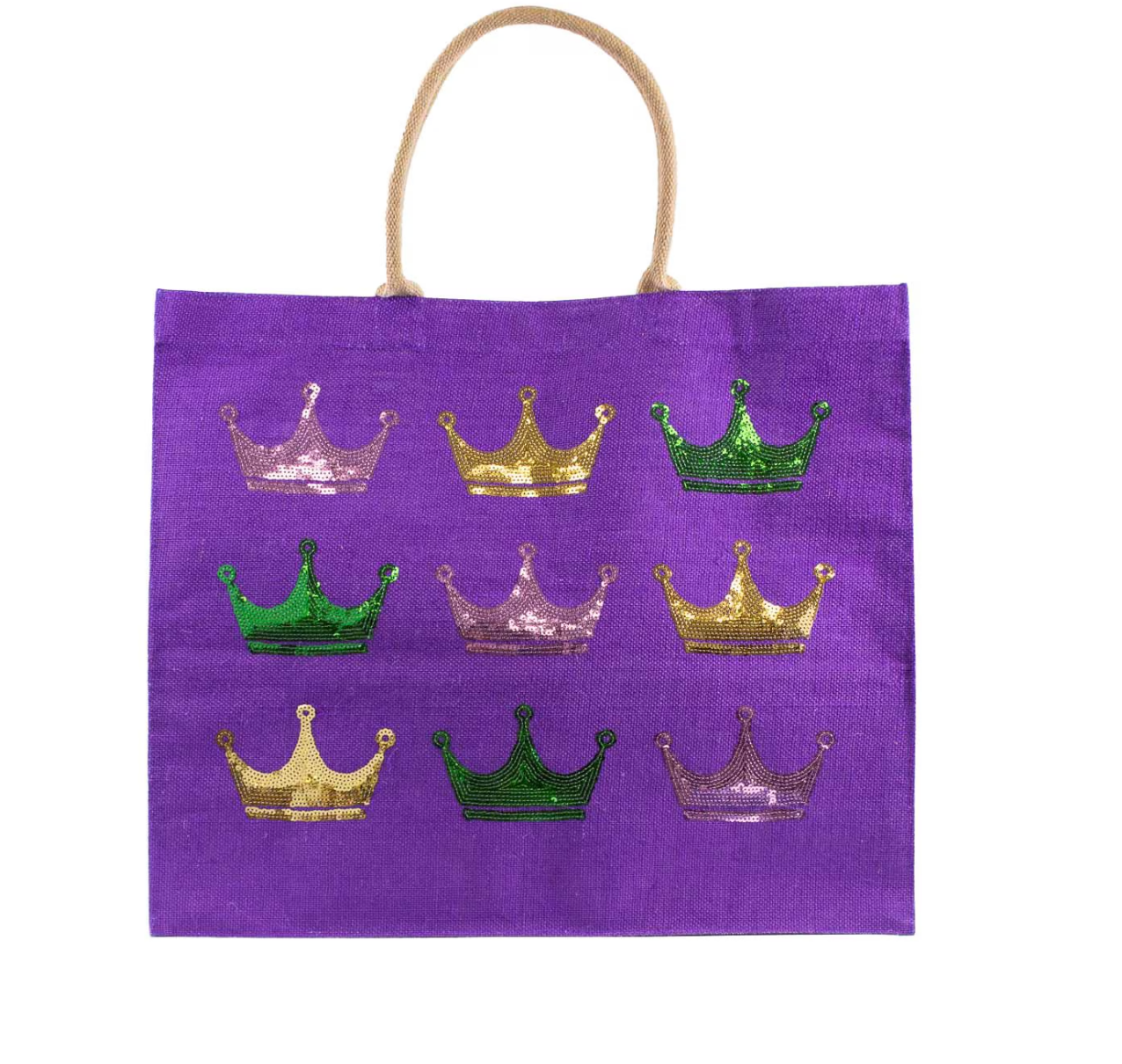 Victoria Crown Sequin Carryall Tote