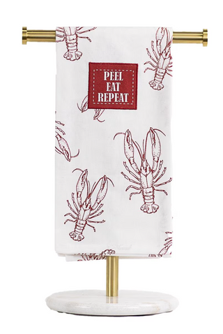 Peel Eat Repeat Crawfish Hand Towel