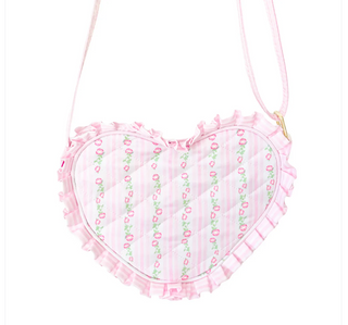 Quilted Floral Heart Purse