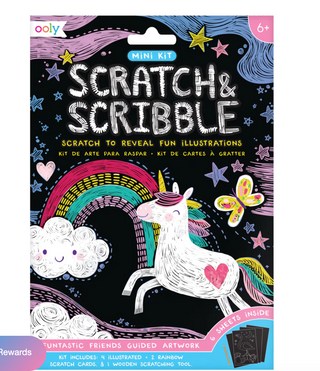 Funtastic Friends Scratch and Scribble Mini Scratch Art Kit