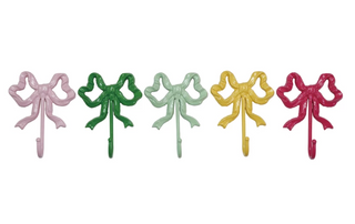 Cast Iron Bow Shaped Wall Hook, 5 Colors