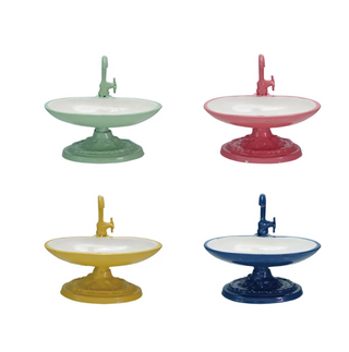 Cast Iron Sink Shaped Sponge/Soap Holder, 4 Colors
