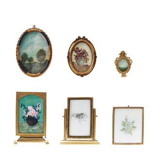 Pewter & Glass Photo Frames with Art
