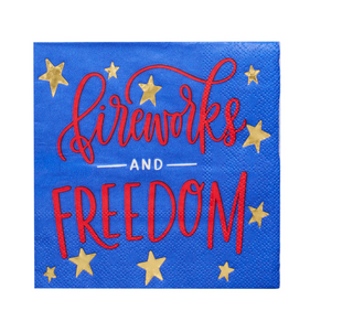 Modern Patriotic Cocktail Napkins/20pk