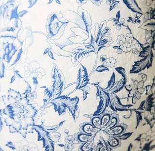 Blue and White Hand-Crafted Paper Mache Eggs