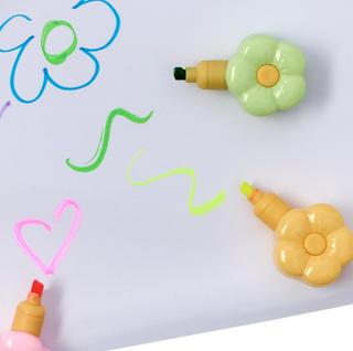Stackable Flower Highlighters in Gift Box Includes 5 Colors