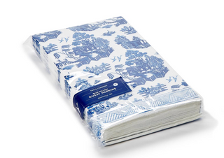 Blue Willow 3-Ply Paper Dinner Napkin / Guest Towel
