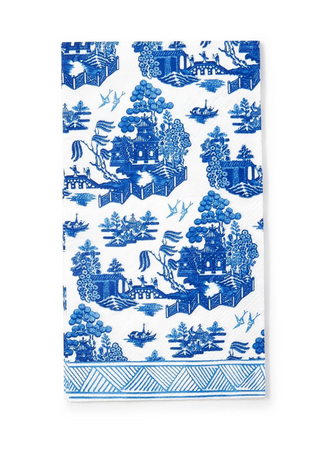Blue Willow 3-Ply Paper Dinner Napkin / Guest Towel