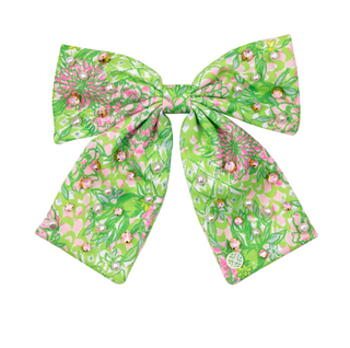 Large Barrette Bow, Lime Feeling Good