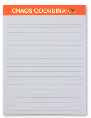 Chaos Coordinator- LARGE MEMO LINED NOTEPAD