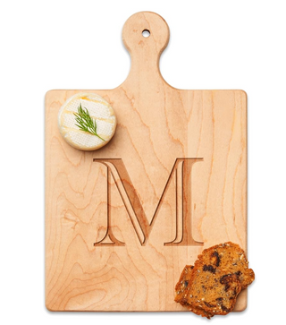Artisan Wooden Charcuterie Board with Initial Monogram