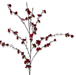 50 Inch Red Cherry Blossom Stem