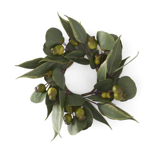 16 Inch Mixed Eucalyptus Candle Ring