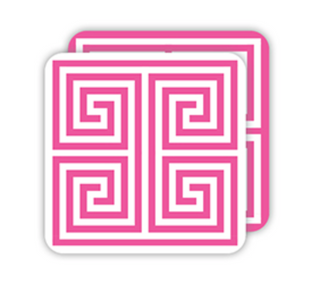 GREEK KEY SQAURE COASTER