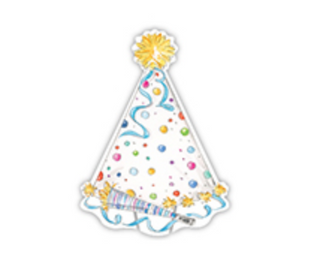 HANDPAINTED COLORFUL PARTY HAT CUP ACCENT