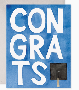 Blue Congrats Grad | Graduation Greeting Card
