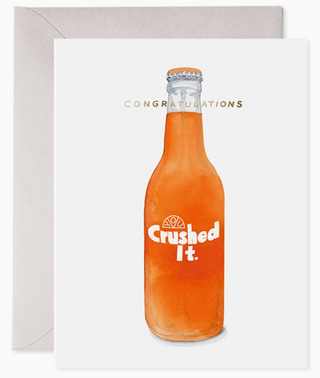 Crushed It | Orange Soda Congrats Graduation Greeting Card