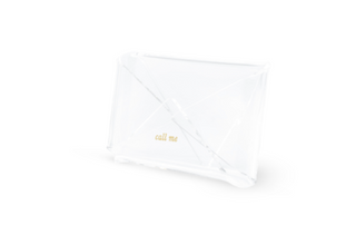 Acrylic Strike Gold Business Card Holder