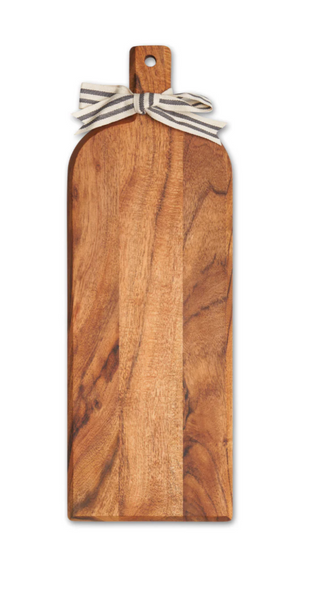 Acacia Bevel Board with Long Handle | Blank No Personalization | 20 x 7"