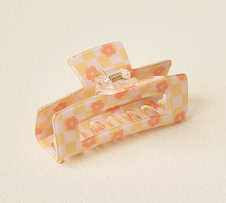 Claw Clip-Check Peach