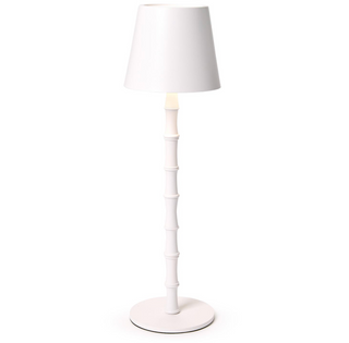 LED Cordless White Bamboo Lamp
