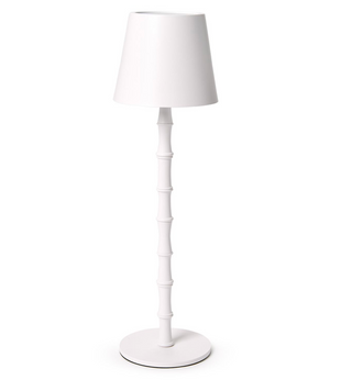 LED Cordless White Bamboo Lamp