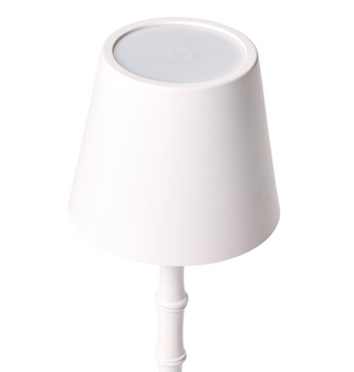 LED Cordless White Bamboo Lamp