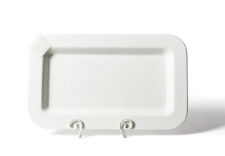 White Small Dot Mini Entertaining Rectangle Platter