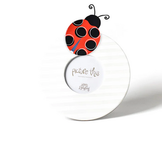 White Medium Stripe Mini Round Frame
