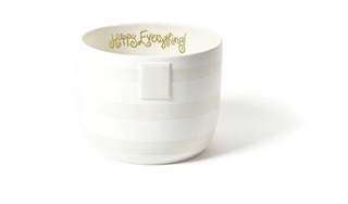 White Stripe Mini Happy Everything! Bowl