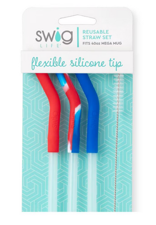 All American Reusable Straw Set (Mega Mugs)
