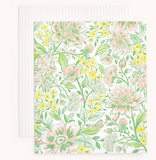 Butterfly Garden & Pink Pinstripe Pocket Folder Set