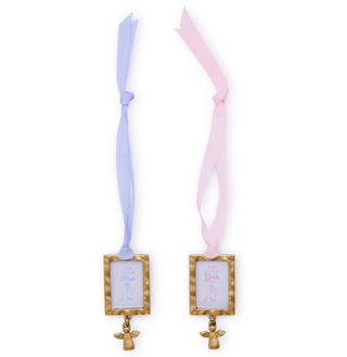 Keepsake Ornament Photo Frame with Angel Charm on Gift Card
