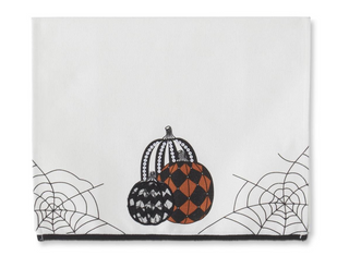 White Halloween Pumpkin Hand Towel