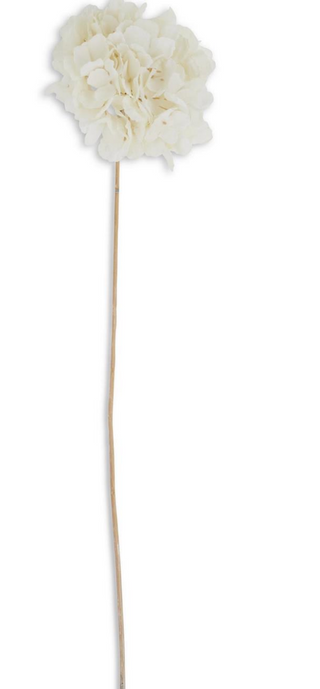 27 Inch Faux Cream Dried Hydrangea Stem