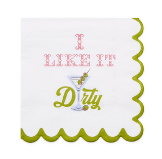 Martini and Olive "I Like it Dirty" 3-Ply Paper Cocktail Napkin