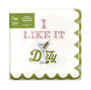 Martini and Olive "I Like it Dirty" 3-Ply Paper Cocktail Napkin