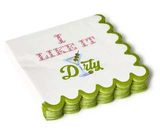 Martini and Olive "I Like it Dirty" 3-Ply Paper Cocktail Napkin