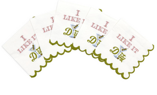 Martini and Olive "I Like it Dirty" 3-Ply Paper Cocktail Napkin