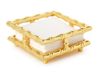 Gold Bamboo Cocktail Napkin Holder
