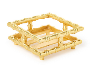 Gold Bamboo Cocktail Napkin Holder