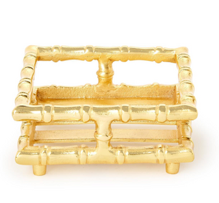 Gold Bamboo Cocktail Napkin Holder