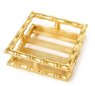 Gold Bamboo Cocktail Napkin Holder