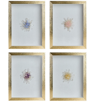Crystal Cluster Flower Shadow Box Wall Art