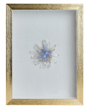 Crystal Cluster Flower Shadow Box Wall Art
