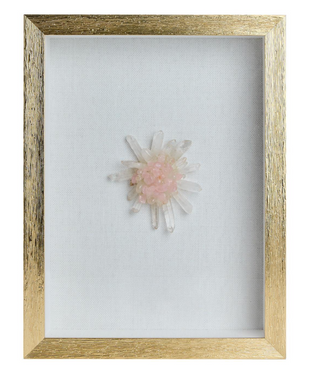 Crystal Cluster Flower Shadow Box Wall Art