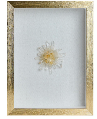 Crystal Cluster Flower Shadow Box Wall Art