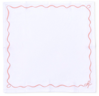 Bow-tiful Set of 4 Embroidered Bow Dinner Napkins
