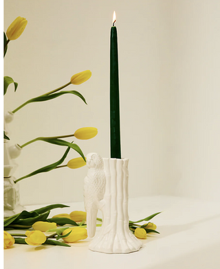 Tapered Candle Holder, Resort White (Parrot)