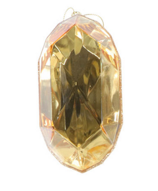 4-5" Gold Jewel Glitter Ornament